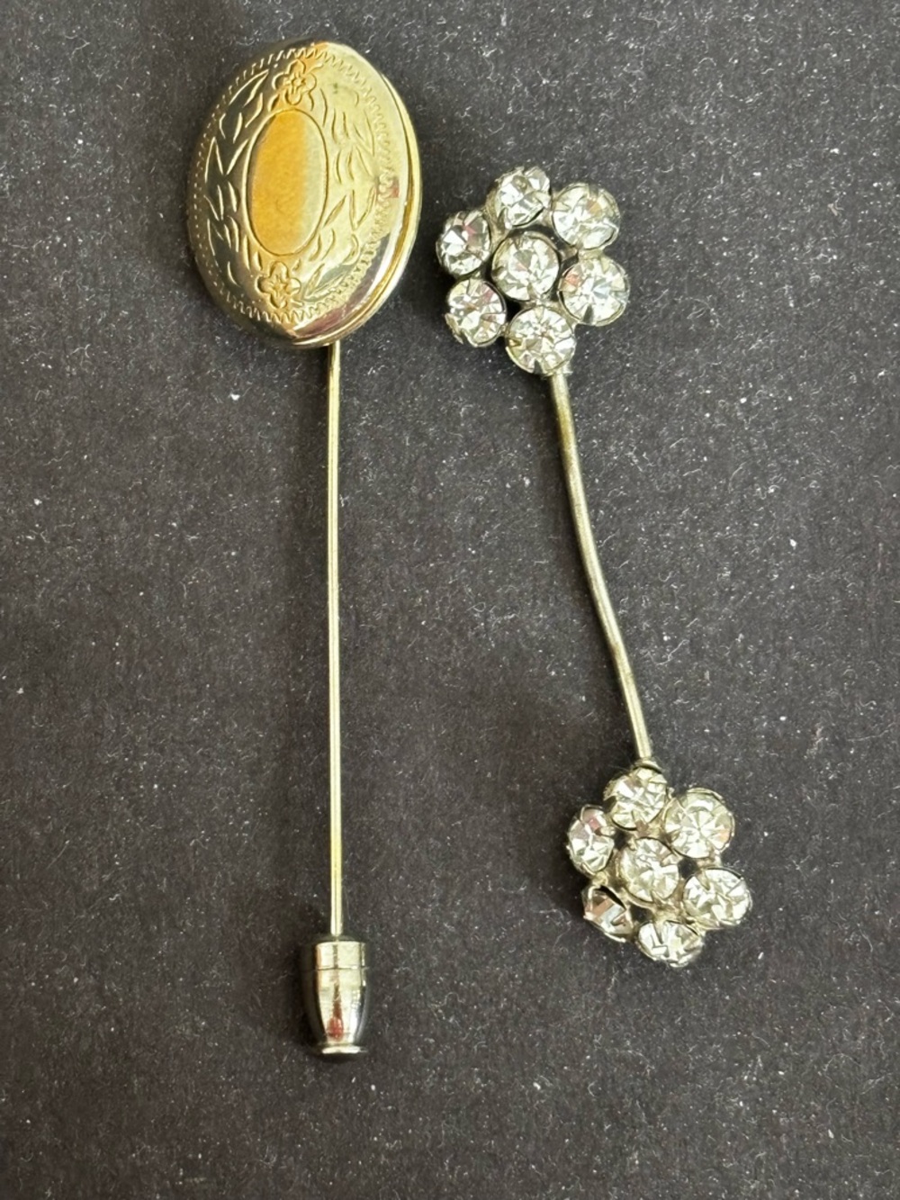 Gold-Tone Crystal Floral Stick Pin Set - Women Jewelry